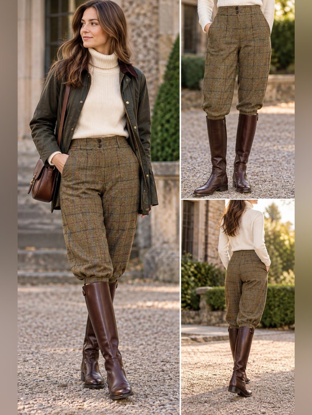 Barbour Sporting Women’s Wool Tweed Shooting Breeks Plus Fours UK 12 / US 8